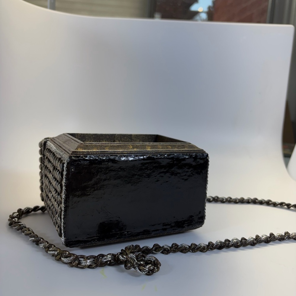 Vintage Mary Francs Unique Elegant Silver and Black Chain Bag. ++ collectible. - Picture 4 of 8